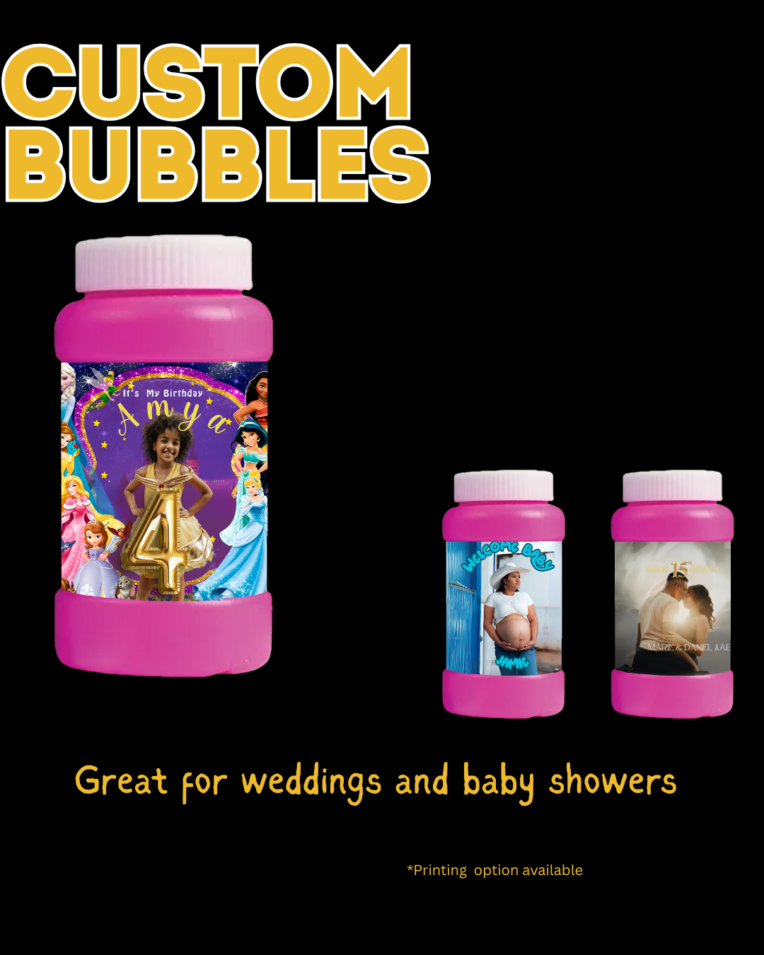 Custom Party Favor - Bubbles (Digital Creation)
