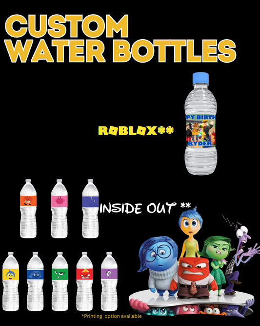 Custom Party Favor - Water Bottles (Digital Creation)