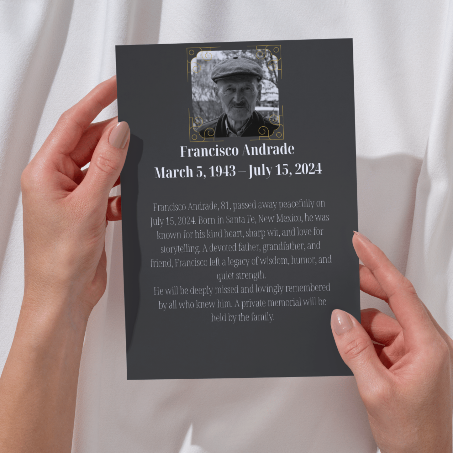 Obituaries- DIGITAL CREATION