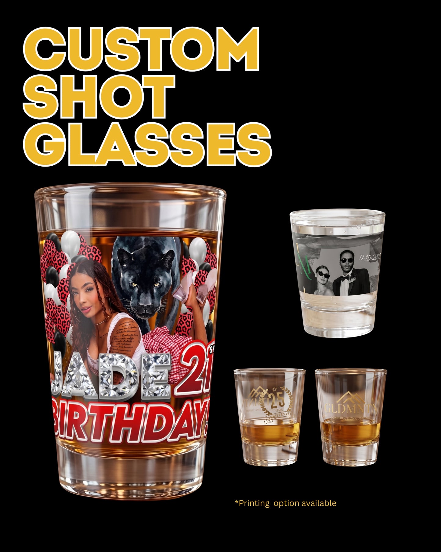 Custom Shot Glasses - Digital Creation
