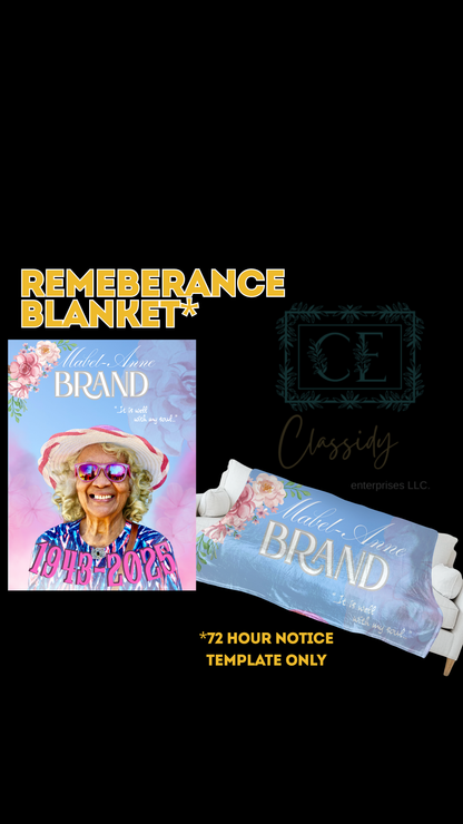 Remembrance Blanket- DIGITAL CREATION