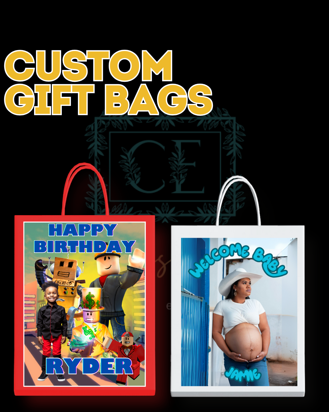 Custom Party Favor - Gift Bags (Digital Creation)