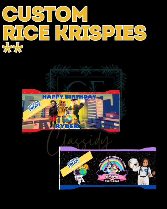 Custom Party Favor - Rice Krispies (Digital Creation)