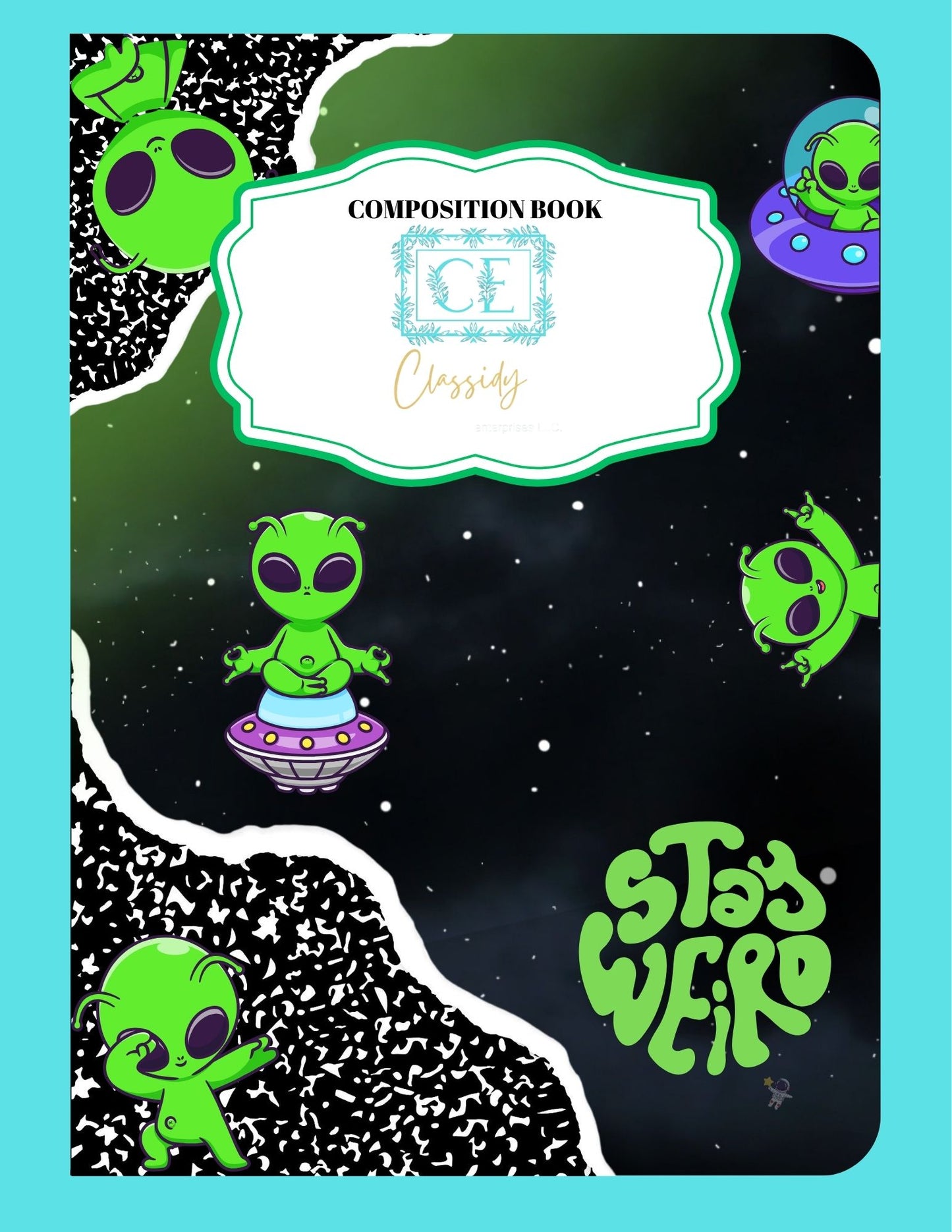Alien Notebook Cover Template