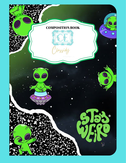 Alien Notebook Cover Template