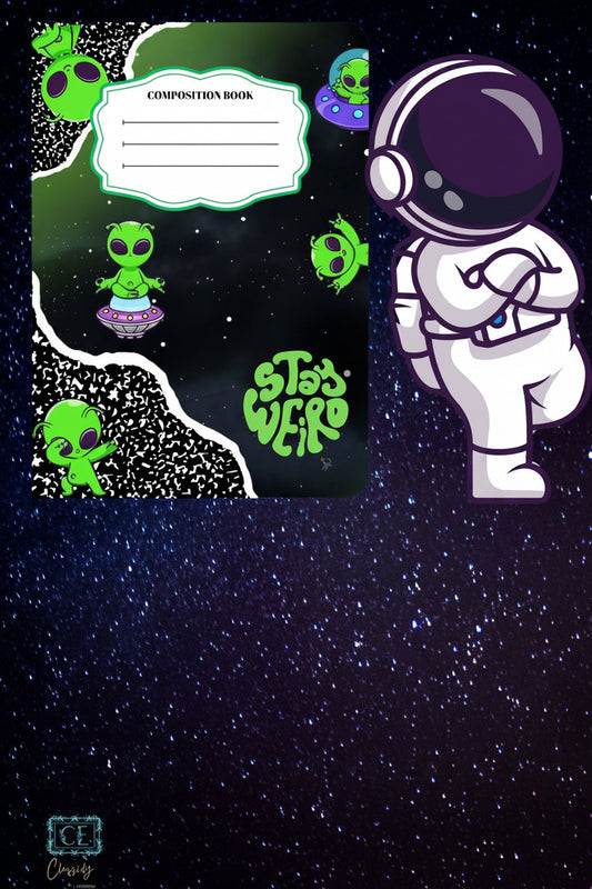 Alien Notebook Cover Template
