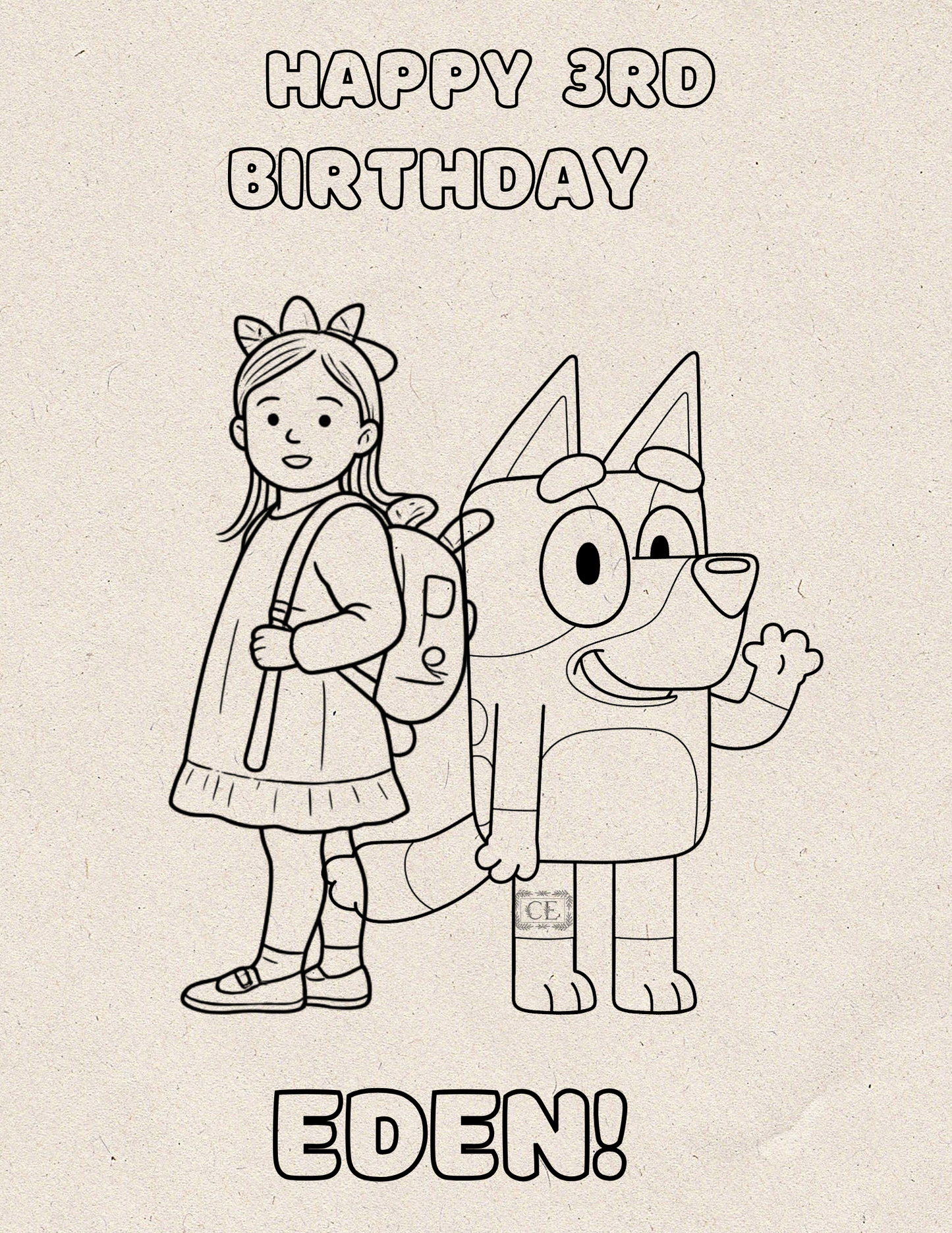 Custom Coloring Book - Digital Creation