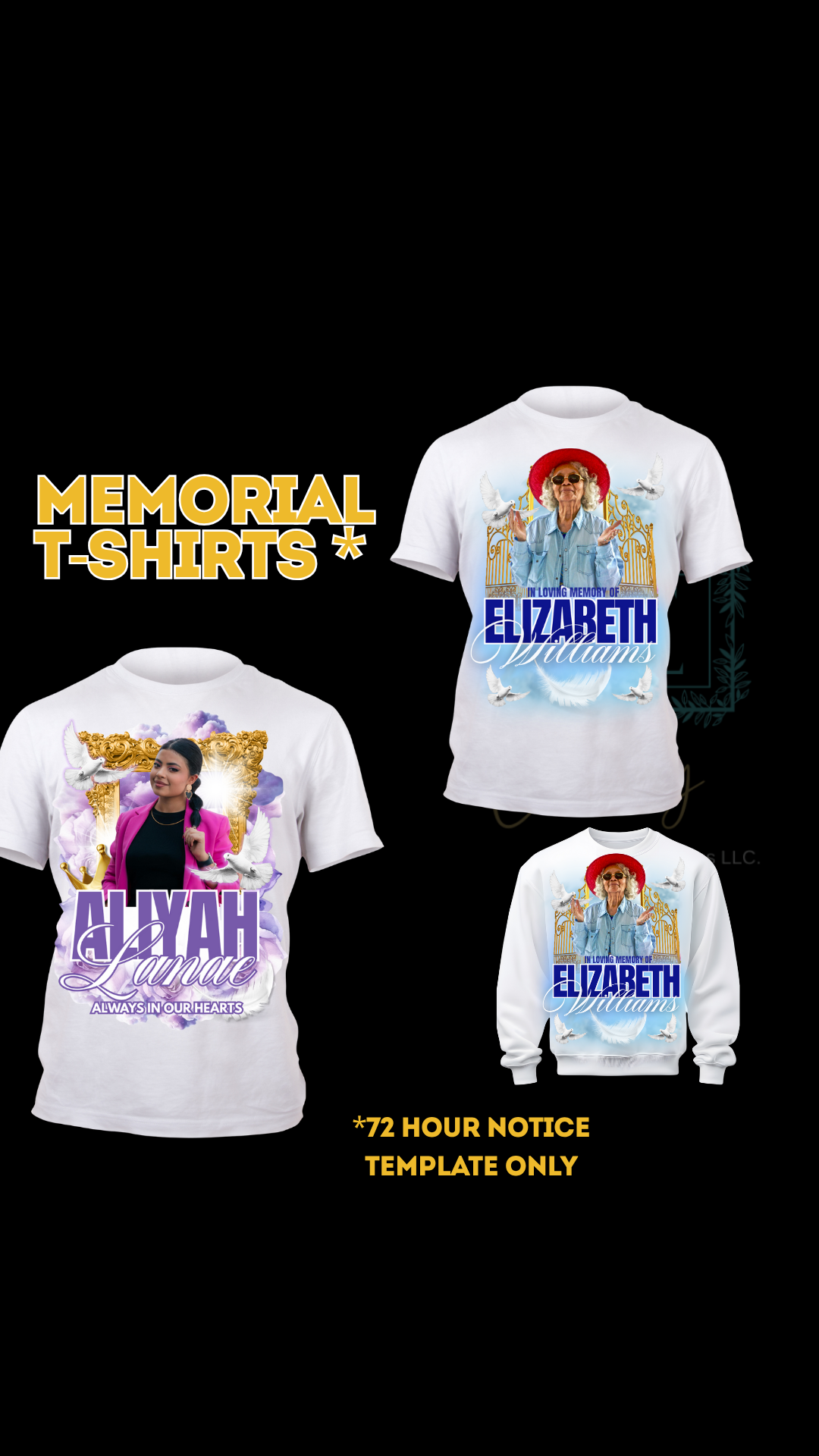 Memorial T-shirts- DIGITAL CREATION