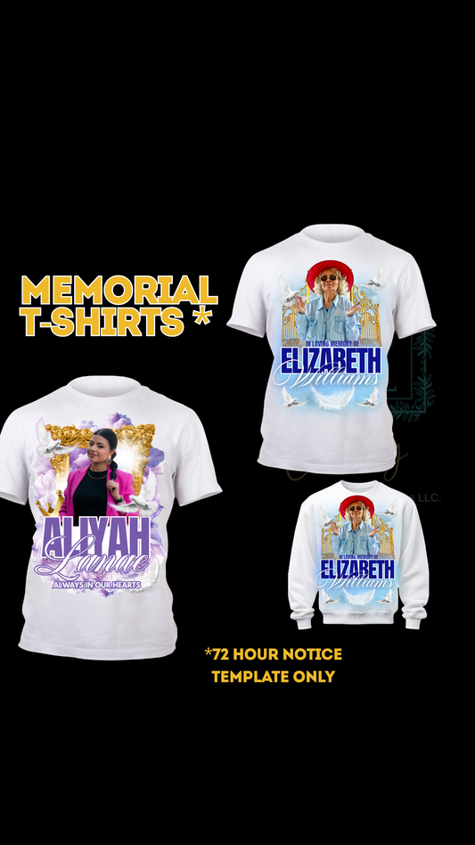 Memorial T-shirts- DIGITAL CREATION