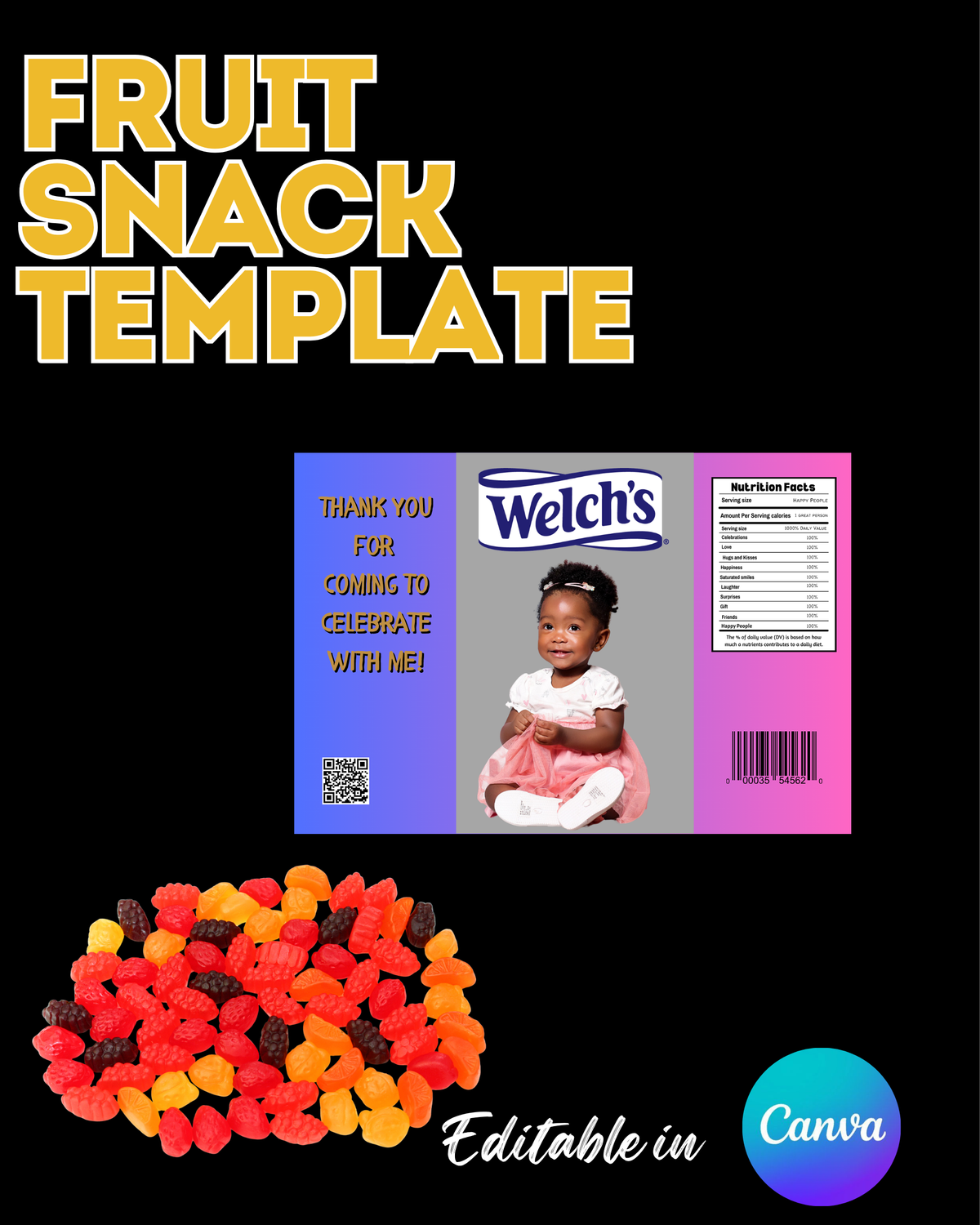 Fruit Snacks Template