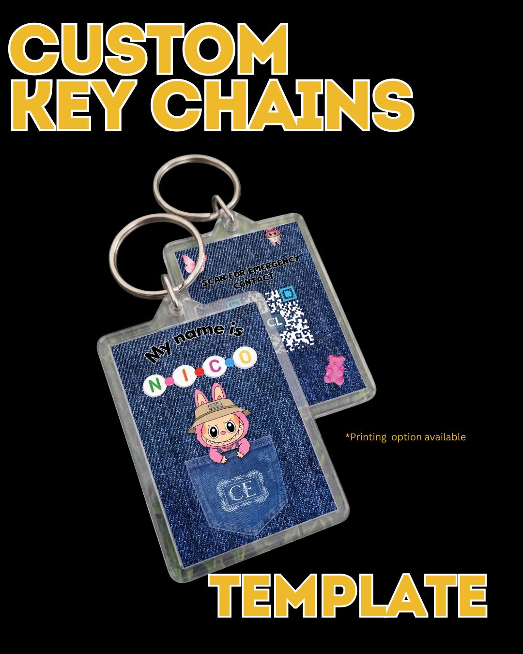 Custom Key Chains Template