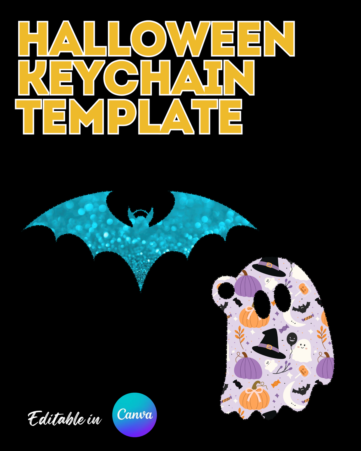 Halloween Keychain  Template
