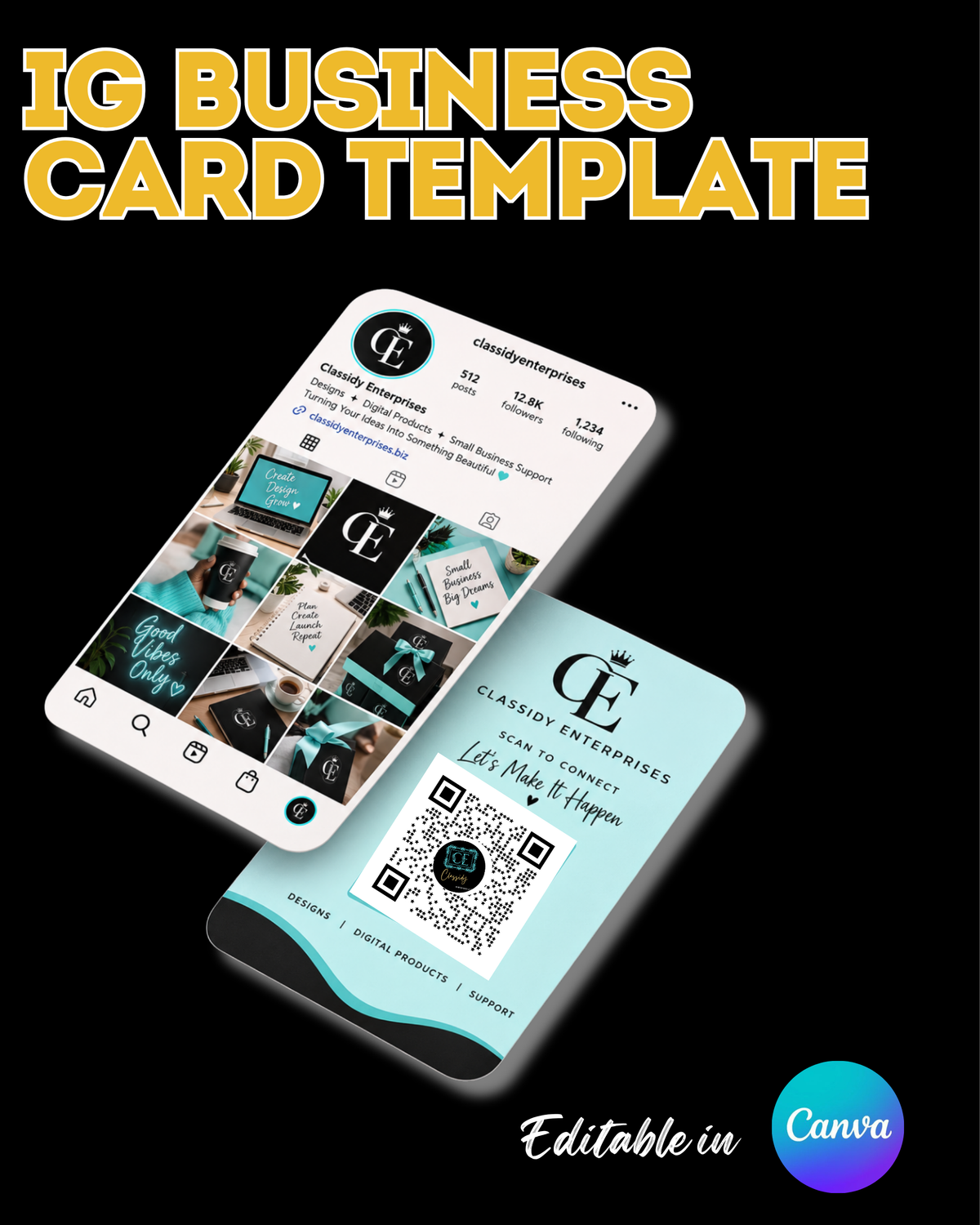 Instagram Business Cards Template
