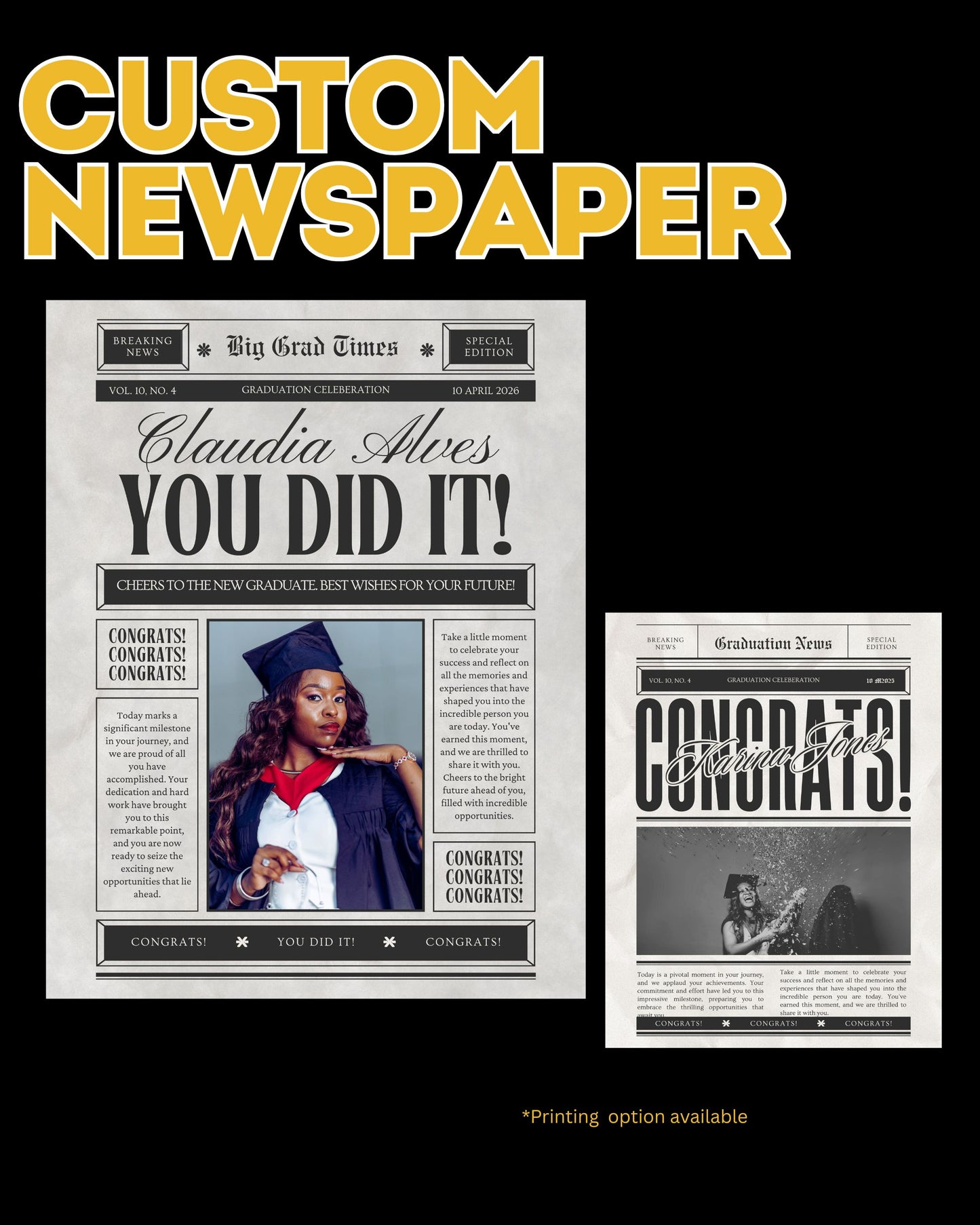 Custom event   News Paper