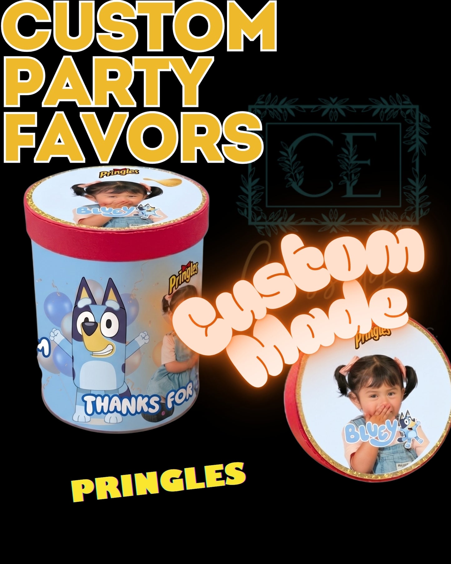 Custom Party Favors (Chip Bags, Candy Bars, Water bottles ect.) - DIGITAL CREATION